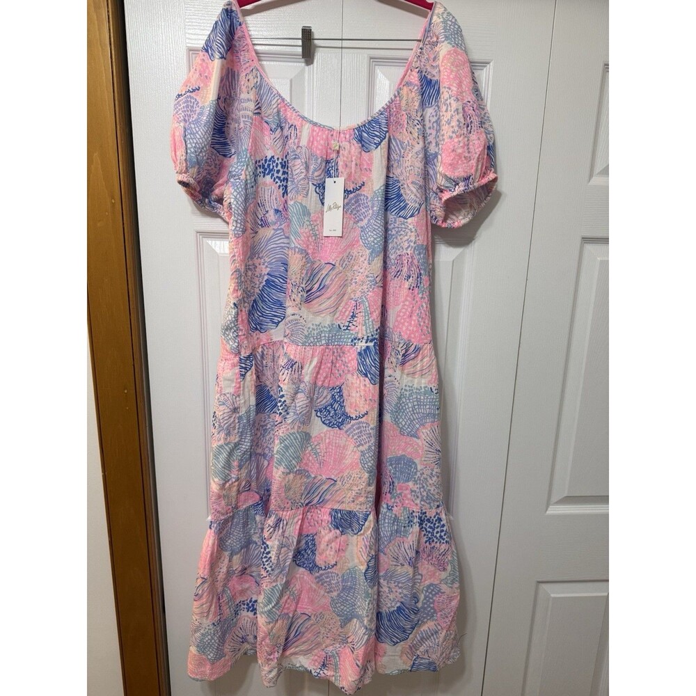 Lilly Pulitzer Zemini Maxi Cover-Up Dress Multi Roar Of The Seas L;NWT